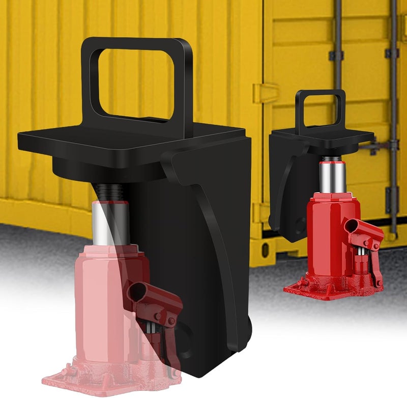 TNCZHYLX Shipping Container Jack, Bottle Jack Accessories, Container Jack Lugs, Duty Shipping Container Jack Lug with U-Shaped Handle (Black) - Image 1